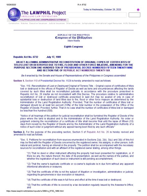 AN ACT ALLOWING ADMINISTRATIVE RECONSTITUTION OF .